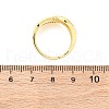 Brass Micro Pave Clear Cubic Zirconia Rings for Women RJEW-U047-22G-5