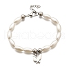 304 Stainless Steel Butterfly Charm Bracelets for Women BJEW-C098-08P-4