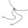 3Pcs 3 Sizes 304 Stainless Steel Curb Chain Macrame Pouch Slider Necklace Making NJEW-JN05067-4
