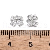 Brass Micro Pave Clear Cubic Zirconia Pendants KK-K351-46C-P-3