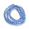 Electroplate Glass Beads Strands EGLA-R016-4m-17-4