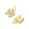 Rack Plating Alloy Rhinestone Pendants PALLOY-S187-01W-2
