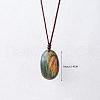 Nuggets Natural Labradorite Pendant Adjustable Cord Necklaces FS-WG568C8-01-5