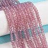 Baking Painted Transparent Glass Beads Strands DGLA-A034-J2mm-B08-2