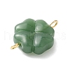 Spray Painted Glass Imitation Jade Connector Charms PALLOY-JF03525-02-4