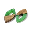 Resin & Walnut Wood Pendants RESI-N025-047-3