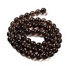 Natural Smoky Quartz Round Beads Strands X-G-E329-6mm-38A-5