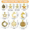 SUPERFINDINGS 100Pcs 10 Style Tibetan Style Alloy Pendants FIND-FH0008-21-2