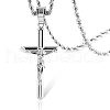 Jesus Cross 304 Stainless Steel Pendant Necklaces FS-WG6BB52-02-2