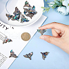 BENECREAT Assembled Acrylic & Printed Natural Freshwater Shell Pendants FIND-BC0001-50-3