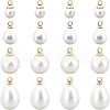 CHGCRAFT 40Pcs 2 Style ABS Plastic Imitation Pearl Pendants KY-CA0001-20-1