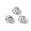 Brass Micro Pave Cubic Zirconia Beads KK-U067-05P-1