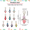  20Pcs Beaded Angel Pendant Decorations HJEW-NB0001-57-2