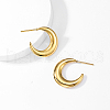 Elegant Geometric Moon Brass Stud Earrings AA9620-3