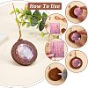 CHGCRAFT DIY Flat Round Pendant Necklace Making Kit DIY-CA0004-84-6