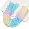Transparent Painted Glass Beads Strands X1-DGLA-A034-T3mm-A21-1
