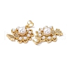 Brass Micro Pave Cubic Zirconia Pendants KK-B061-05G-3