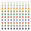 100Pcs 10 Colors Glass Pendant PALLOY-GO00015-1