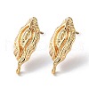 Rack Plating Brass Stud Earring Findings KK-M264-16G-1