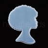 Afro Female Silhouette Silicone Resin Statue Molds DIY-L021-69-3