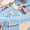 Olycraft 2 Sets 2 Styles Moon & Star Unfinished Wooden WOOD-OC0003-95-4