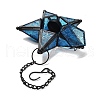 Pentagonal Star Embossed Glass Candle Holder AJEW-NH0001-03B-3