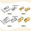 SOFPLATE 1200Pcs 4 Style Iron Folding Crimp Ends IFIN-SP0001-07-2
