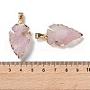Raw Rough Natural Rose Quartz Pendants G-T073-23G-04-3