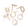 Brass Stud Earrings EJEW-F189-03G-NF-1