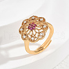 Elegant Adjustable Brass Micro Pave Cubic Zirconia Finger Rings for Women DH1507-3-1