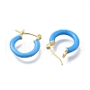 Brass Enamel Hoop Earrings for Women EJEW-M211-01LG-E-2