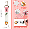 PU Leather & Cotton Name Marker Keychain AJEW-WH0514-012-2