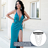 Tassel Alloy Crystal Rhinestone Thigh Chain for Women AJEW-WH0554-38B-6