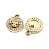 UV Plating Alloy Rhinestone Pendants PALLOY-D026-15G-2