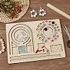 BENECREAT 1Pc Bamboo Bead Design Board TOOL-BC0003-14-5