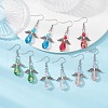 Tibetan Style Alloy Angel Fairy Dangle Earrings EJEW-JE05425-01-2