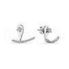 TINYSAND 925 Sterling Silver Trendy Silver Ear Jacket TS-E331-S-2