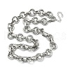 304 Stainless Steel Double Ring Link Chain Necklaces NJEW-S453-02G-A-4