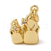 Brass Micro Pave Cubic Zirconia Pendants KK-P308-52G-1