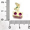 Rack Plating Brass Micro Pave Cubic Zirconia Pendants KK-K401-57G-3