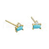 S925 Sterling Silver Rectangle Stud Earrings SC5320-5-1