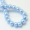 Baking Painted Pearlized Glass Pearl Round Bead Strands X-HY-Q330-8mm-24-4