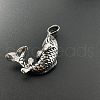 Stylish Stainless Steel Fish Pendant Necklace for Men's Hip-hop Fish Jewelry ZT2227-3