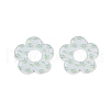 Flower Theme Printed Acrylic Pendants OACR-T028-06B-2