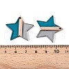 Transparent Resin & Wood Pendants RESI-T057-62A-3