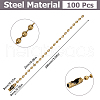 SOFPLATE 100Pcs Steel Ball Chains for Price Tag Chains FIND-SP0002-58AB-2