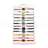 12Pcs 12 Colors Polyester Bracelets BJEW-P340-13A-G-1