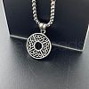 Retro Punk Hip-hop Unisex Dara Knot Stainless Steel Pendant Necklaces IL4497-4