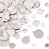  DIY Blank Dome 304 Stainless Steel Pendant Making Kits DIY-TA0011-82-11