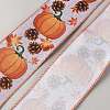 Thanksgiving Day Polyester Printed Pumpkin Ribbons SRIB-WH20020-001B-1
